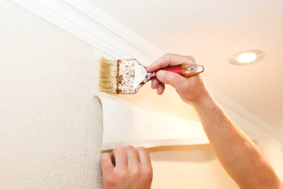 Pose de papier peint à Évisa — revêtements muraux et toiles de verre